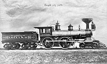 Quebec, Montreal, Ottawa and Occidental Railway steam locomotive named after Prime Minister, 1878. QMO&OR locomotive-Lotbiniere.jpg
