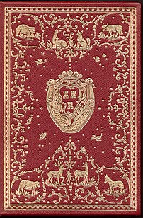 La reliure d'un tome des Fables de La Fontaine, aux armes de la marquise de Pompadour (édition de 1755). (définition réelle 1 656 × 2 528)