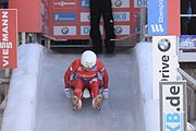 Deutsch: Vorletztes Saisonrennen im Rennrodel-Weltcup der Saison 2014/15 vom 19. bis 22. Februar 2015 in Altenberg/Erzgebirge. Tag 1: Training. English: Luge world cup race season 2014/15 in Altenberg/Germany, 19th to 22nd Februar 2015. Day 1: training.