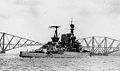 In the Firth of Forth, Scotland, circa 1916-17, with the Forth Bridge in the background