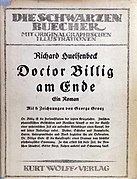 Richard Hülsenbeck - Doctor Billig am Ende, 1921 - Schutzumschlag.jpg