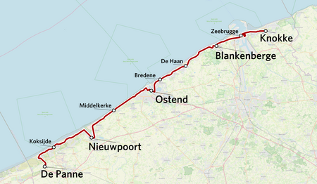 Route Belgian Coast Tram