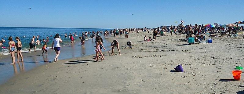 File:Sandy Hook NJ beach July afternoon.jpg