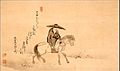 Matsuo Basho riding a horse by Sugiyama Sanpu