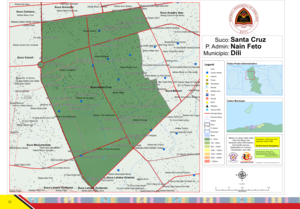 Suco Santa Cruz znajduje się w północnej części biura administracyjnego Nain Feto.