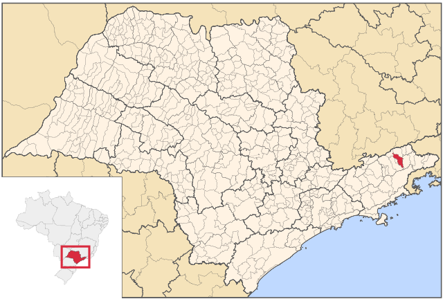 Localização de Cachoeira Paulista em São Paulo