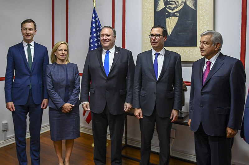 File:Secretary Pompeo, Secretary Mnuchin, Secretary Nielsen and Advisor Kushner With Mexican President- Elect López Obrador (42676140144).jpg