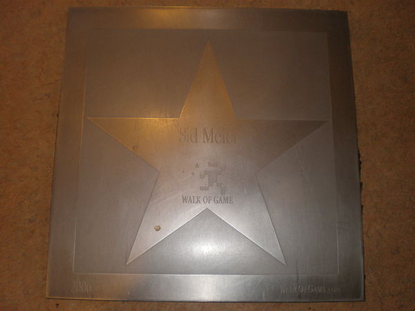 Meier's star at the Walk of Game in the Metreon, San Francisco