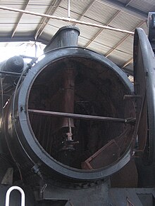 Smokebox with Giesl-ejector on the CSD 534.0432 in museum Luzna u Rakovnika Smokebox with Giesl-ejector 534-03.jpg