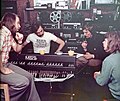 Sollentuna Studio with ABBA doing German vocals 1973.jpg