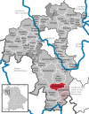 Lage der Gemeinde Sonderhofen im Landkreis Würzburg
