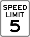 File:Speed Limit 5 sign.svg