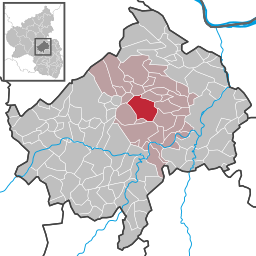 Läget för Sponheim i Landkreis Bad Kreuznach
