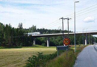 Ny järnvägsviadukt på Stäksön