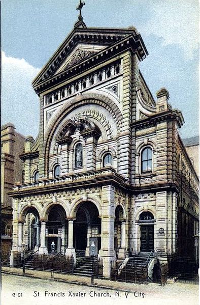 File:St Francis Xavier Church, Manhattan. c.1900 Postcard.jpg