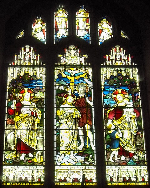 File:St Lawrence's Church, Effingham, Stained glass window 5.jpg