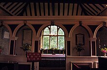 Interior of St Margaret's St Margaret's, Owthorpe, interior and screen.JPG