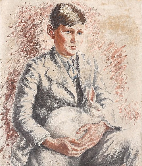 Oliver Postgate in 1934, by Stella Bowen