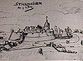 Burg Stickhausen auf einer Zeichnung von Georg Faber aus dem Jahre 1632