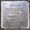 Stolperstein Bamberger Str 52 (Schöb) Fritz Mendel.jpg