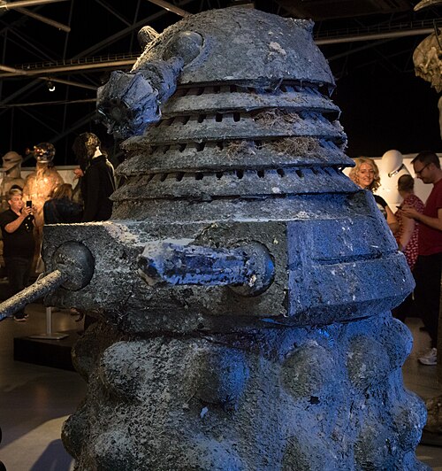 A Stone Dalek, on display at a Doctor Who exhibition