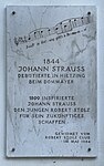 Johann Strauß Sohn - Gedenktafel