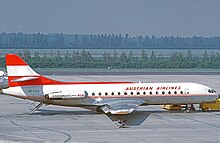 An Austrian Airlines Sud Caravelle in 1972.