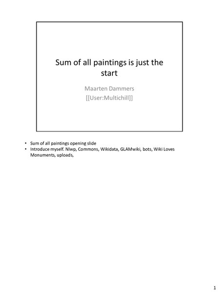 File:Sum of all paintings is just the start Wikimania 2017 notes.pdf