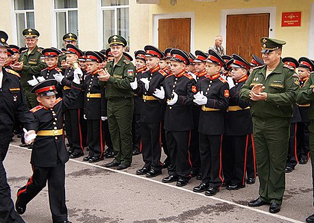 Pupils and teachers of Tver Suvorov Military School Suvorov Military School in Tver 04.jpg