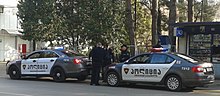 An FPIS and a Skoda Octavia with the Ministry of Internal Affairs of Georgia Tbilisi, Georgia -- Georgian Police's new and elder patrol cars (2).jpg