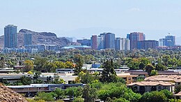 Tempe skyline as seen from The Buttes