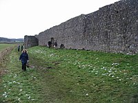 Roman Walls at Caerwent (Venta Silurum), erected c. 350. The Southern wall of the Roman city of Venta Silurum - geograph.org.uk - 1162370.jpg