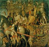 アンドレア・マンテーニャ - The Triumphs of Caesar, IX - Julius Caesar on his triumphal chariot (1484–92)