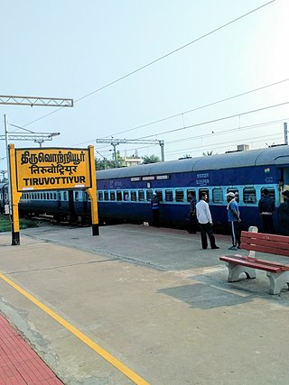 <span class="mw-page-title-main">Tiruvottiyur railway station</span> Railway station in Chennai, India