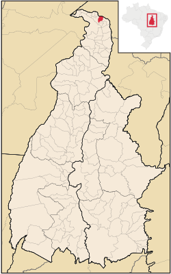 Localização de Praia Norte no Tocantins