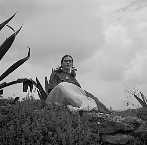Toni Frissell - Frida Kahlo, seated next to an agave.jpg