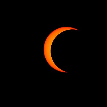 Solar eclipse 2023 with about 80% coverage shot from Boulder, CO, USA.