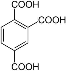 Formula structurală a acidului trimelitic