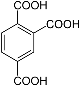 Formule développée de l'acide trimellitique