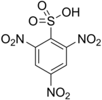 Strukturformel von Trinitrobenzolsulfonsäure
