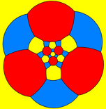 Kesik küpoktahedron stereografik projeksiyon hexagon.png