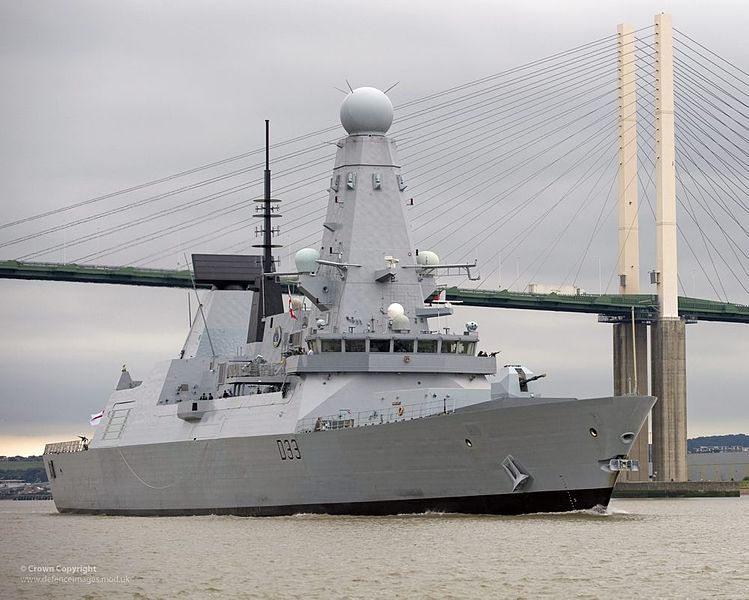 File:Type 45 Destroyer HMS Dauntless Sails Under the Dartford Bridge (6796764309).jpg