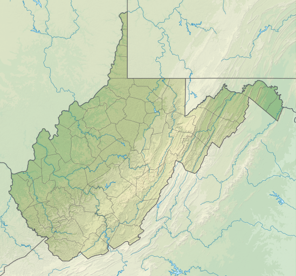 USA West Virginia relief location map.svg