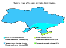 Ukraine map of Köppen climate classification.svg