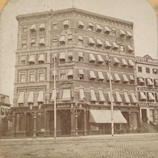 The former Union Square Hotel at the southeast corner of 15th Street and Union Square East. Political economist and single-tax advocate Henry George d