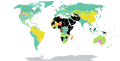 Unrestricted Age of consent by country (Male - Homosexual)