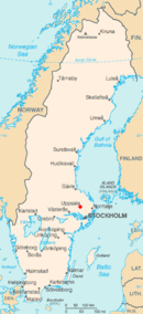 Položaj Uppsala na karti Njemačke