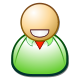 User with smile.svg
