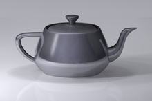 A modern render of the Utah teapot. Radiosity was used for all diffuse illumination in this scene. Utah teapot simple 2.png