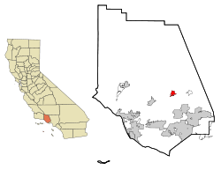 Location in Ventura County and the state of کیلی فورنیا